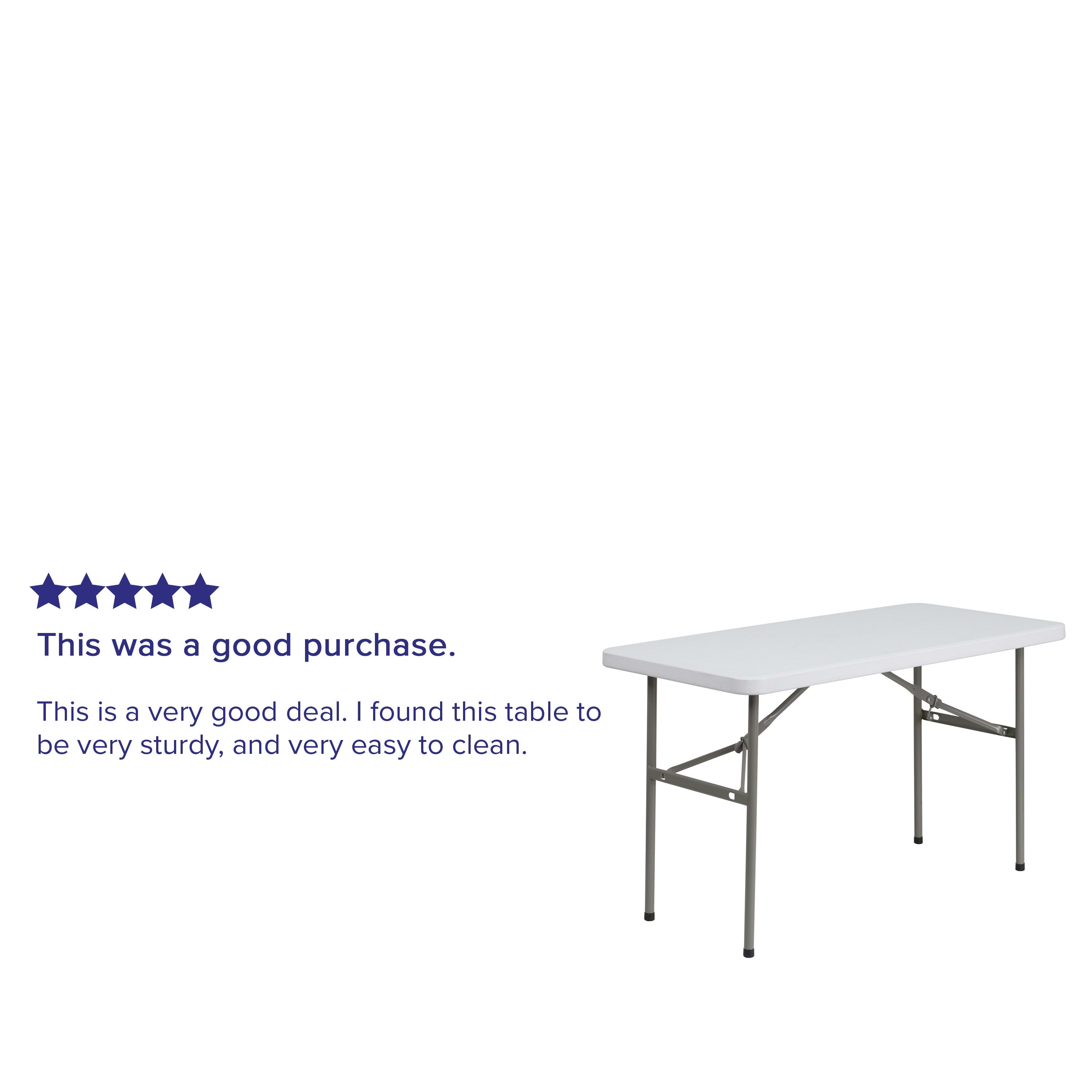 FLASH 122cm Plastic Folding Table Commercial Grade