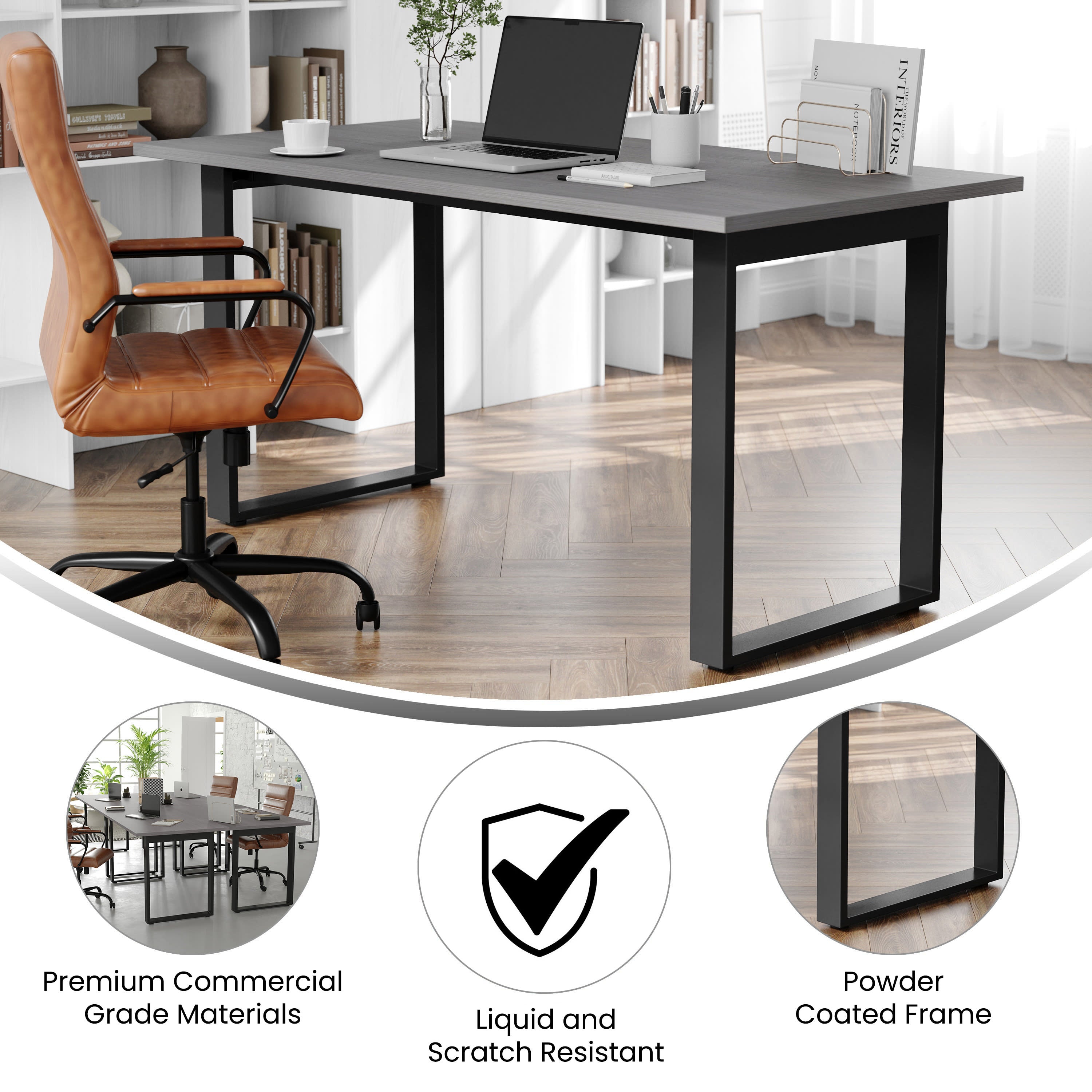 Redmond Commercial Conference Table 152.4x76.2cm Steel U-Frame
